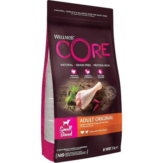 WELLNESS CORE Small Breed Adult Original Dinde et Poulet