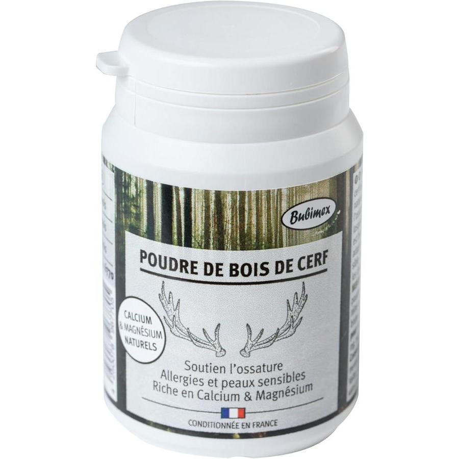 BUBIMEX Poudre de Bois de Cerf Complément Alimentaire 100% Naturel Chiens et Chats 60g
