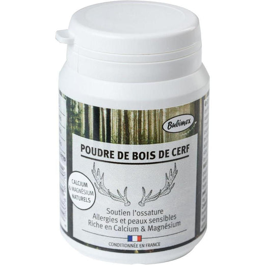 BUBIMEX Poudre de Bois de Cerf Complément Alimentaire 100% Naturel Chiens et Chats 60g