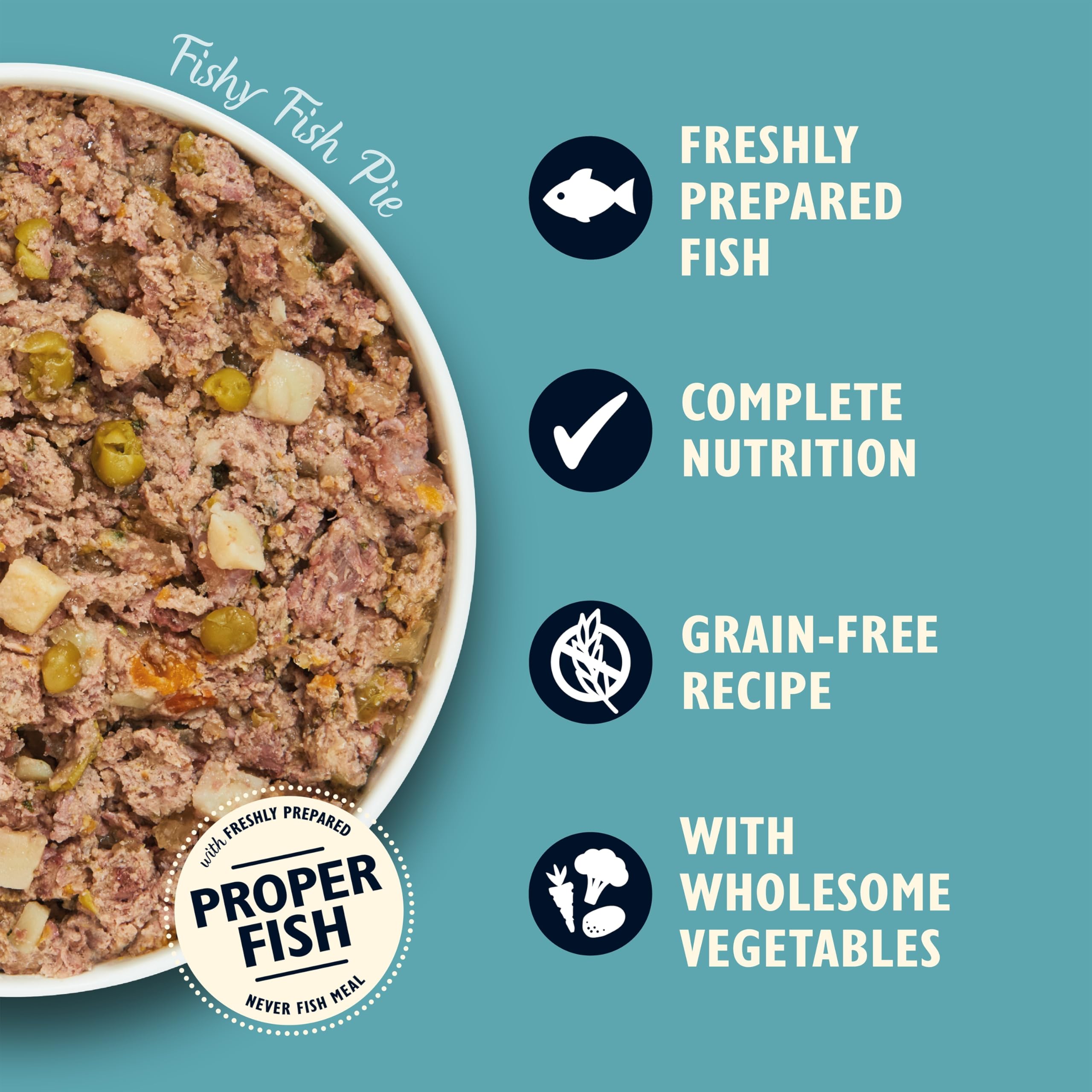 LILY'S KITCHEN Adulte Terrine Fishy Fish Pie Dinde Saumon et Pommes de Terre 400g