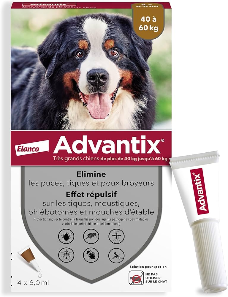 BAYER Advantix Pipettes Antiparasitaires Chien 25-40 kg 4x4 ml