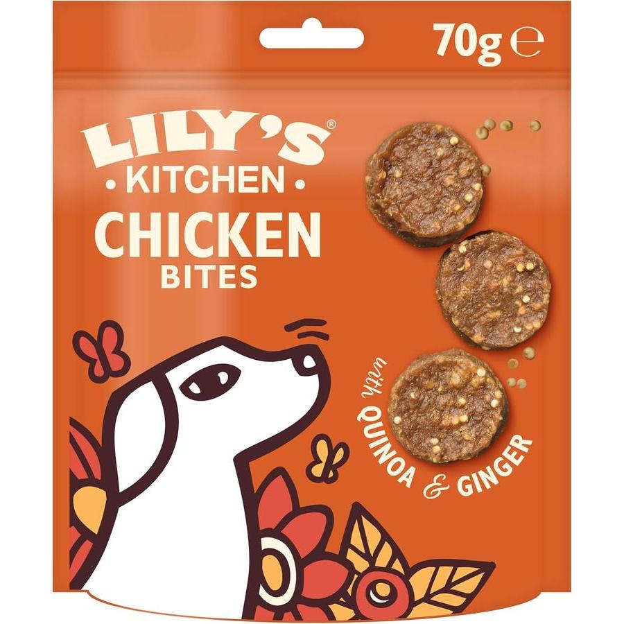LILY'S KITCHEN Bouchées pour Chien Poulet Quinoa Gingembre Sans Céréales 70g