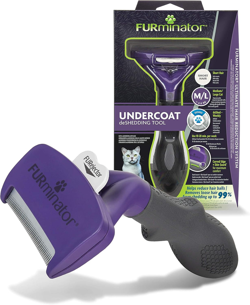 FURMINATOR Outil deShedding Undercoat Chat L Poils Courts