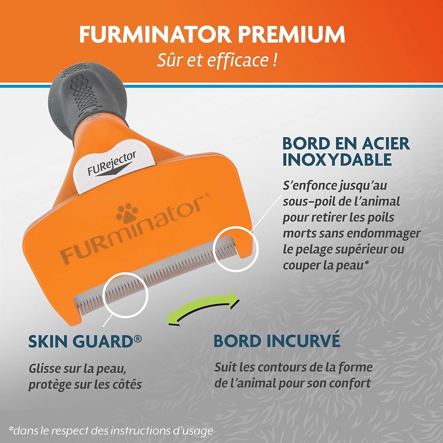FURMINATOR Outil Undercoat deShedding Chien Medium Poils Courts