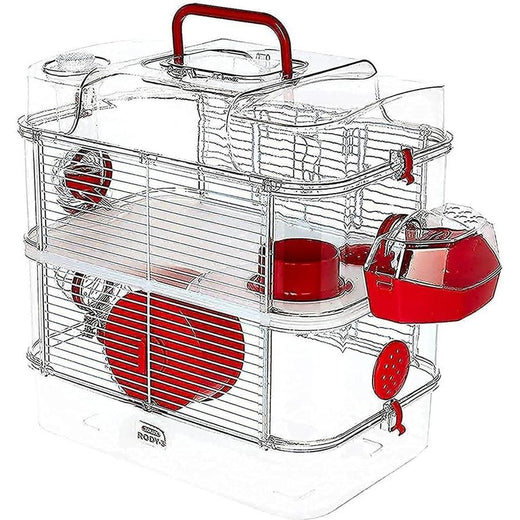 ZOLUX Cage rongeurs RODY 3 DUO Rouge L 41 x l 27 x H 40 cm