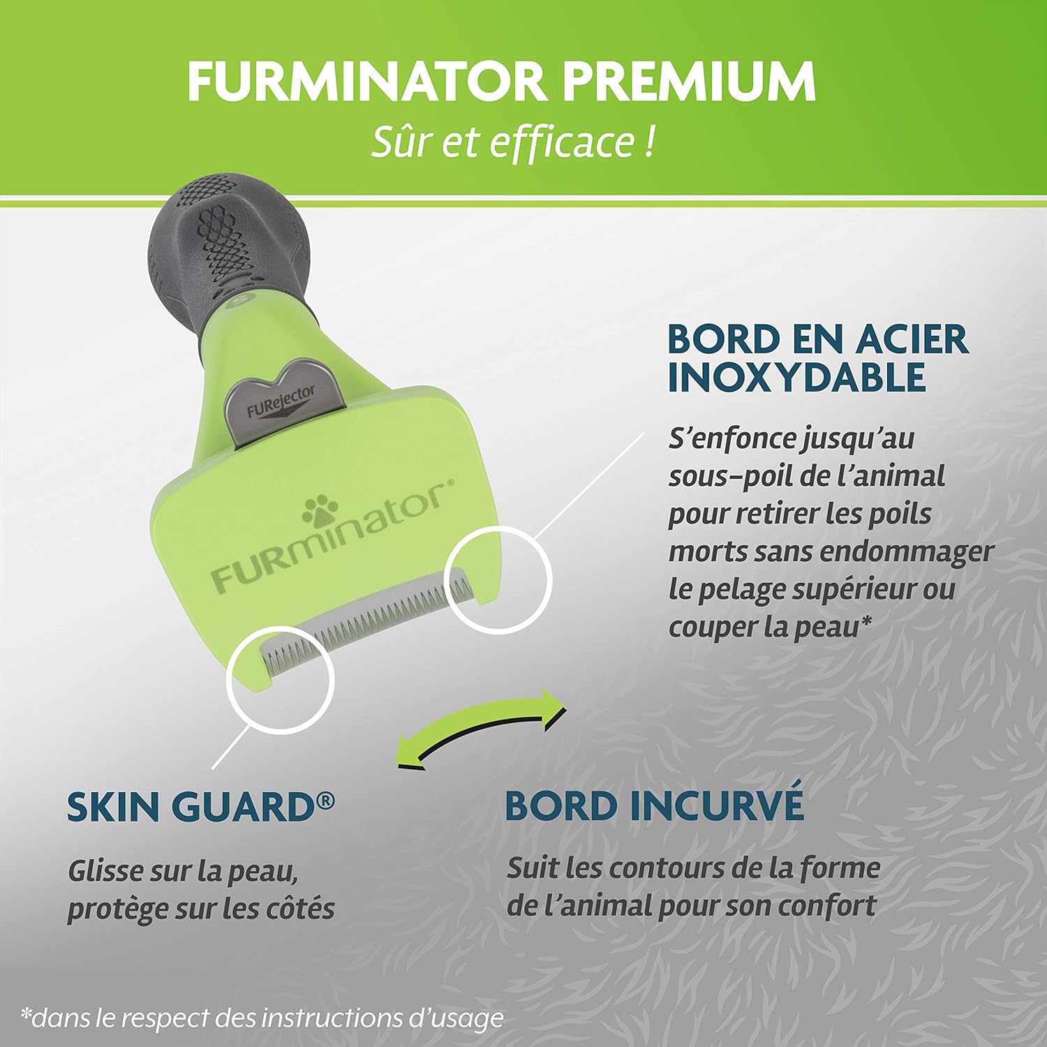 FURMINATOR Outil deShedding Undercoat Chien Small Poils Longs