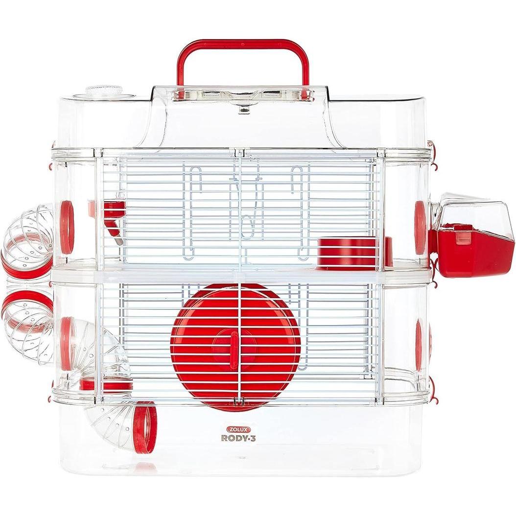ZOLUX Cage rongeurs RODY 3 DUO Rouge L 41 x l 27 x H 40 cm