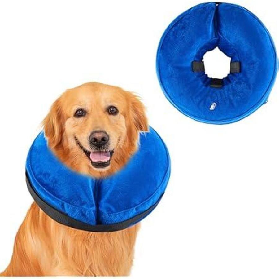 TRIXIE Collier Confort Gonflable Chien Taille L-XL 66-78 cm Bleu