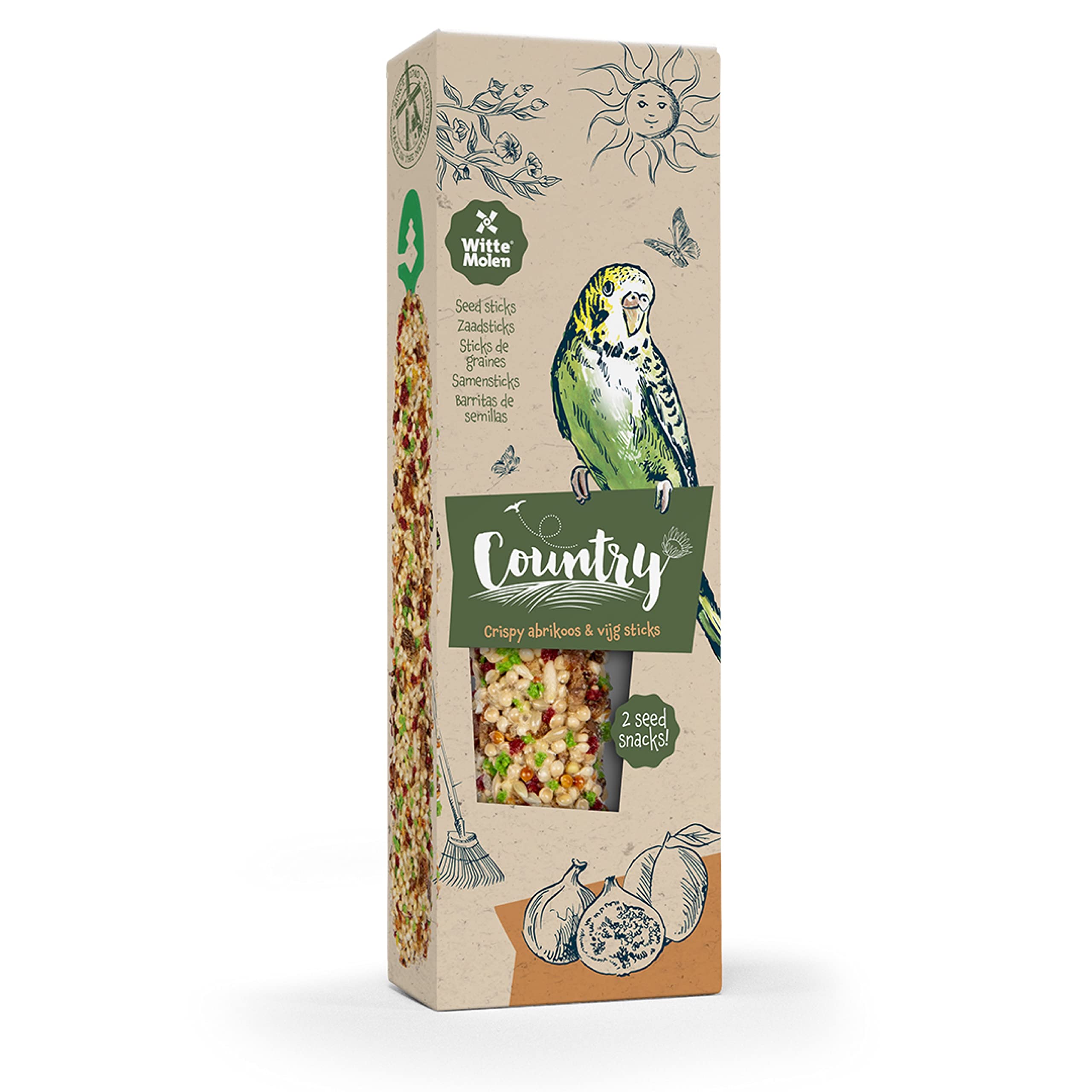 LAROY Country Sticks perruche abricot & figue 2x30g