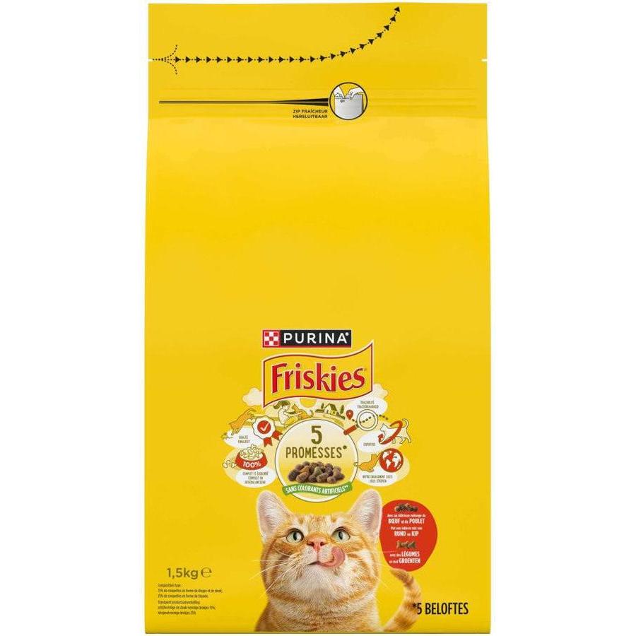 Croquettes Chat Adulte PURINA ONE Bœuf, Poulet & Légumes 1,5 kg