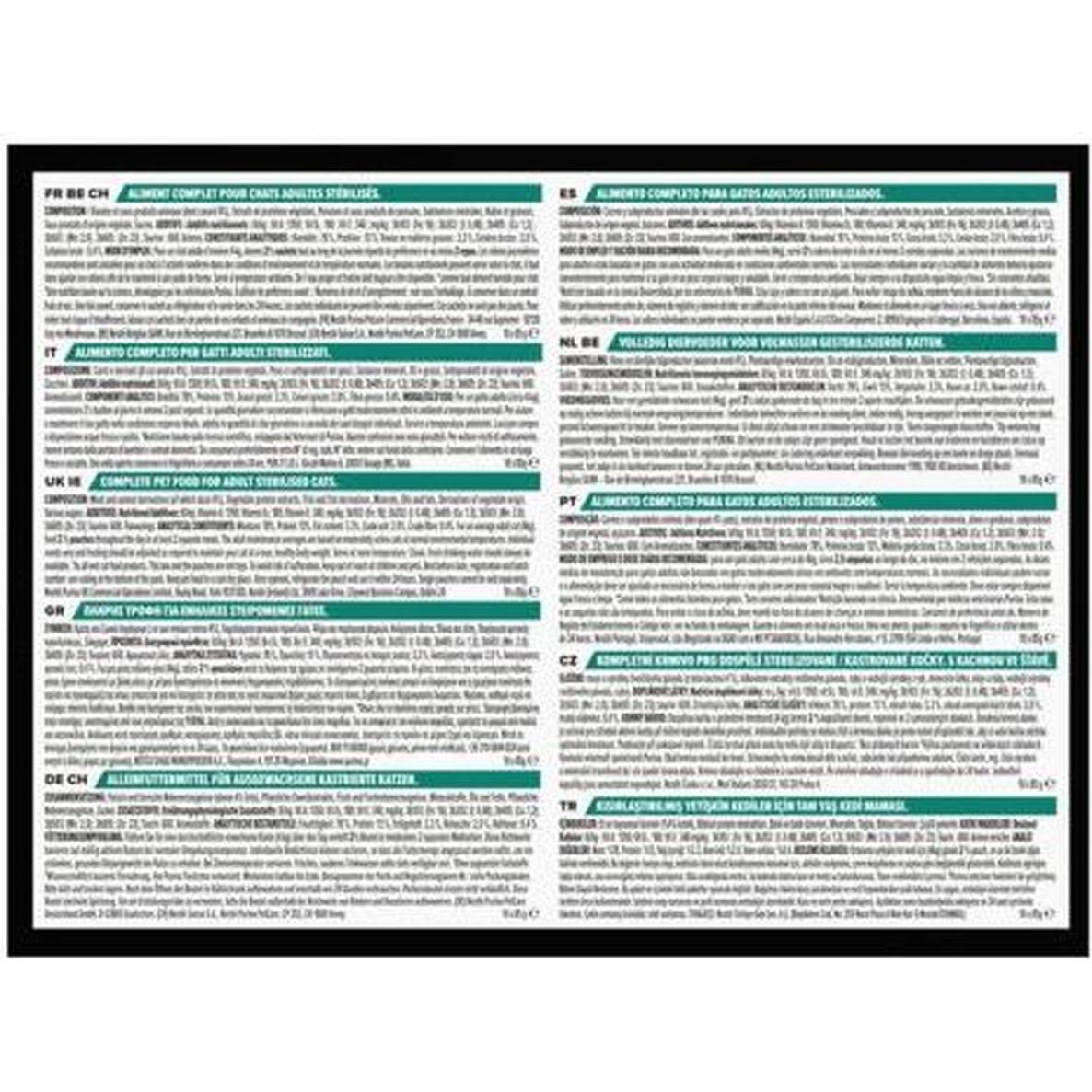 PRO PLAN Sterilised Adult 1+ Savoury Duo Canard et Foie Sachets Chat 10x85g