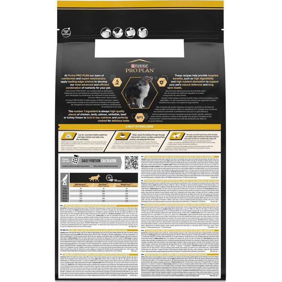 PRO PLAN ALL SIZE ADULT LIGHT STERILISED riche en agneau de haute qualité