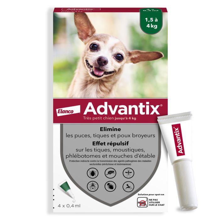 BAYER Advantix Pipettes Antiparasitaires Chien 25-40 kg 4x4 ml