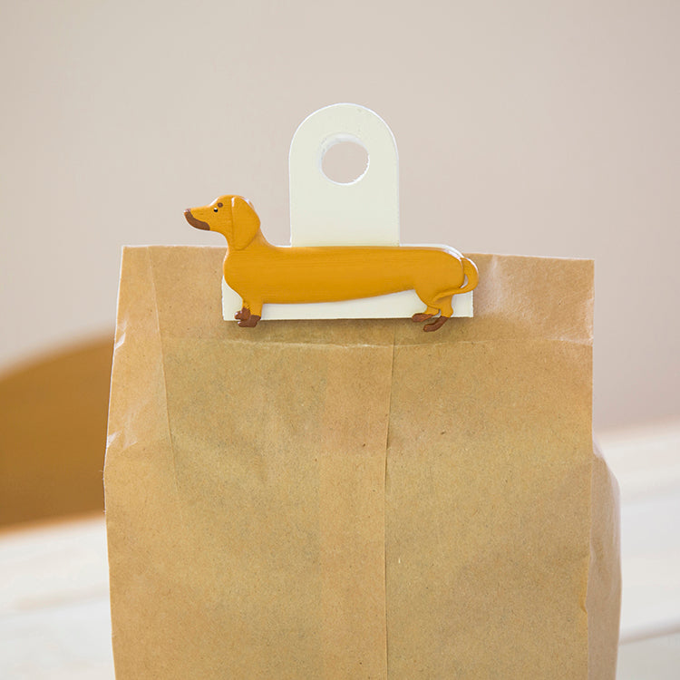 KIKKERLAND DOG BAG CLIP S/3 Lot de 3 Clips pour Sacs Chien Saucisse Plastique Durable