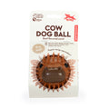 KIKKERLAND Cow Dog Ball Balle pour chien goût bœuf avec couinement 9 cm