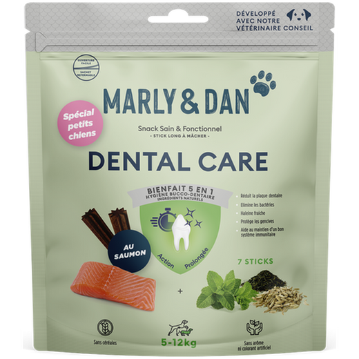 MARLY ET DAN Dental seau 28 sticks Chien S 400g