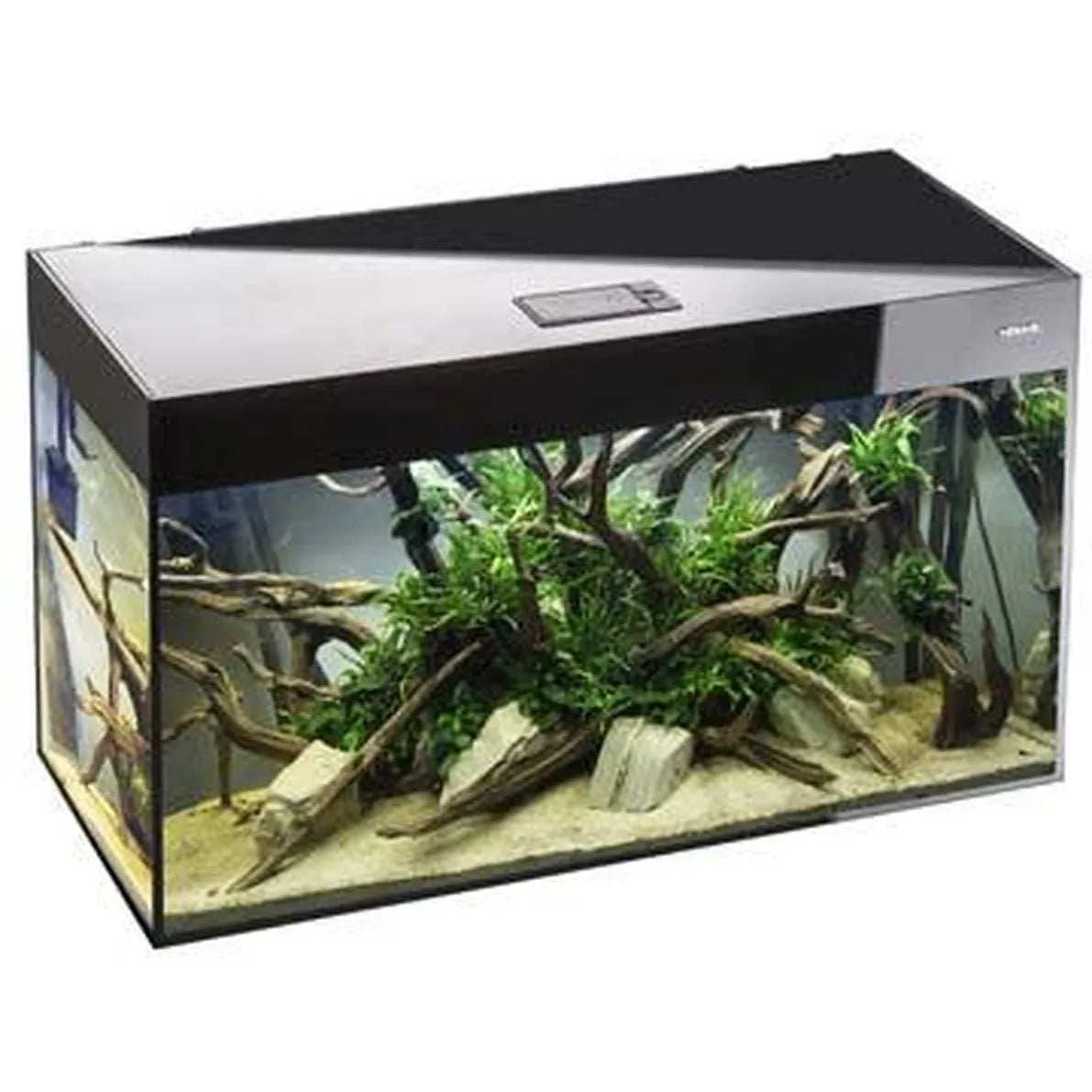 AQUAEL Glossy Set 120 Noir D&N LED – Aquarium Design 260 L 120x40x63 cm éclairage Jour/Nuit 3x17W