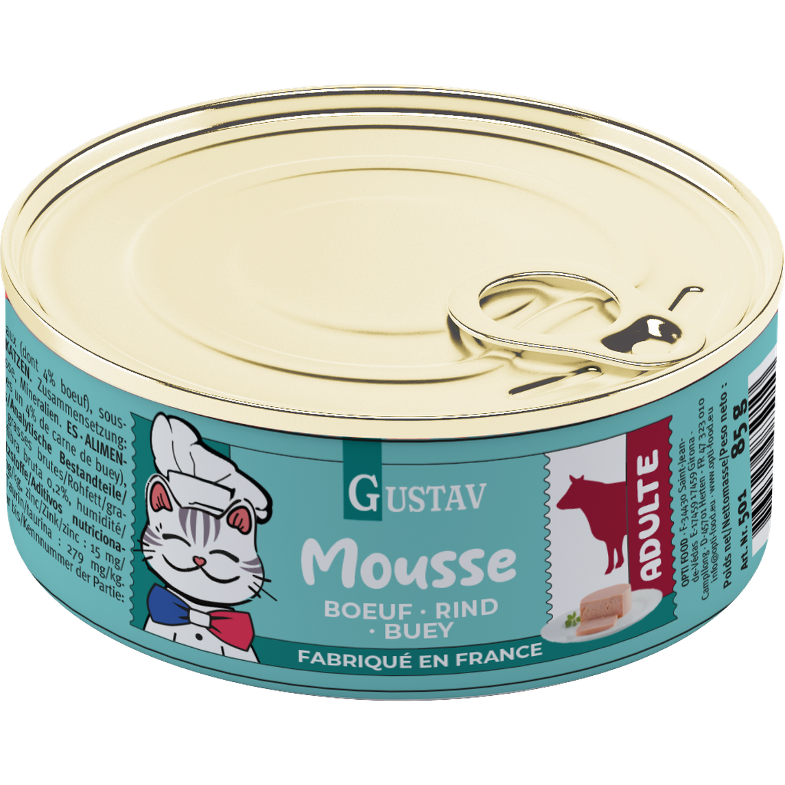 GUSTAV Mousse Chat boeuf