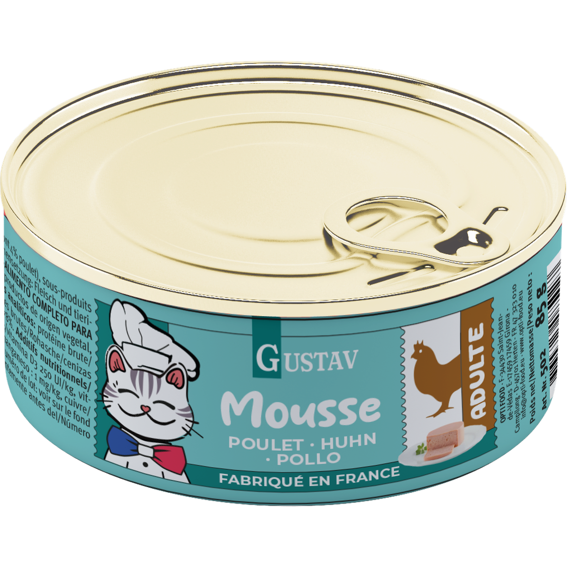 GUSTAV Mousse Chat poulet