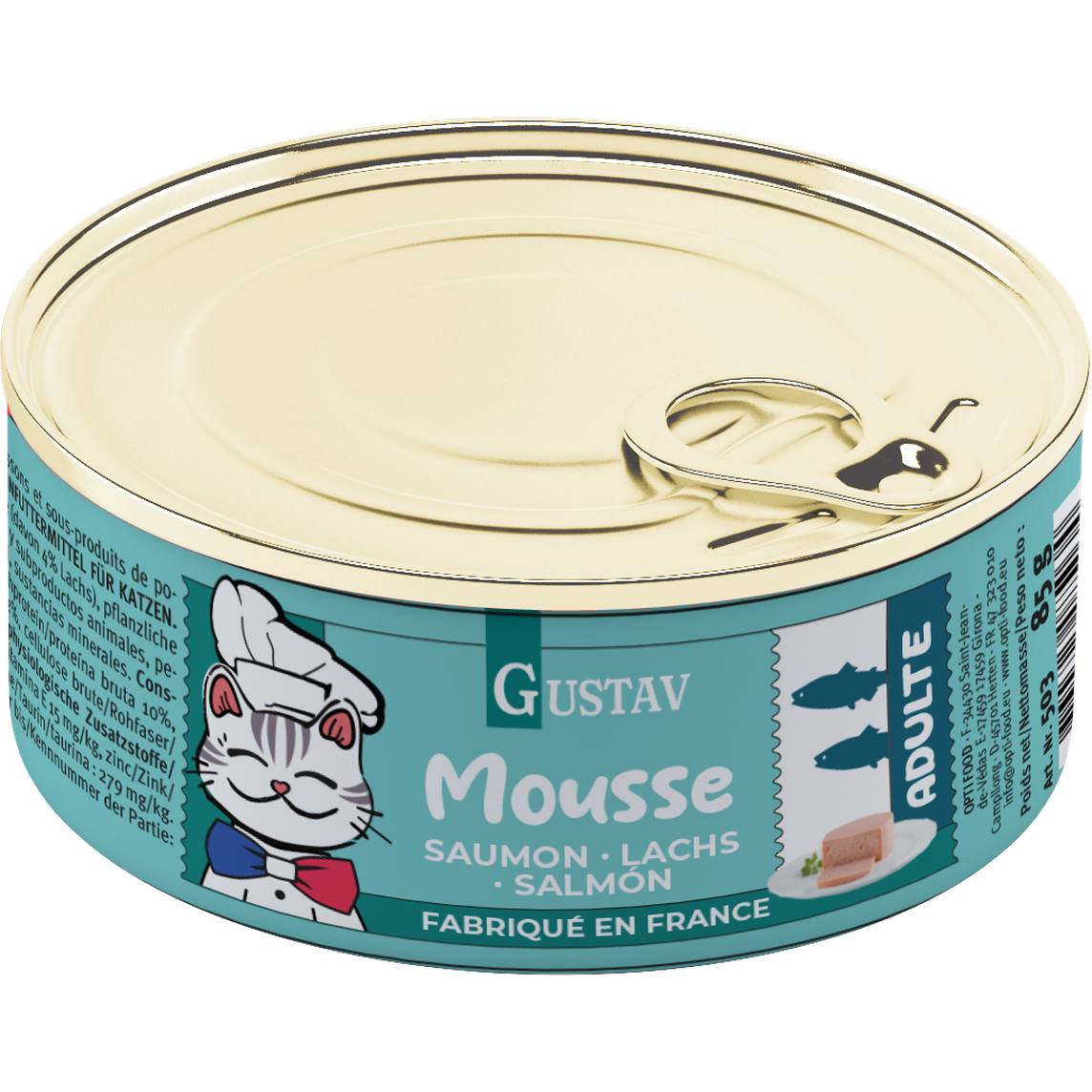 GUSTAV Mousse Chat saumon
