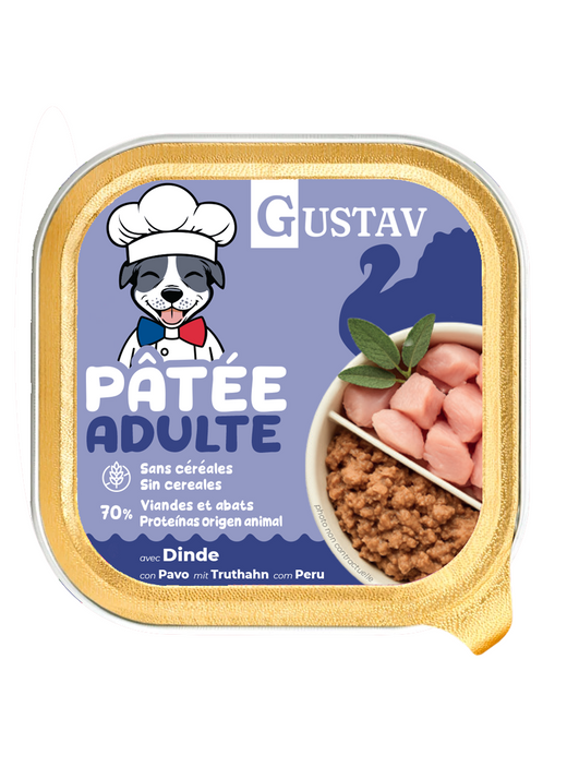 GUSTAV Pâtée Chien Adulte Dinde 150g