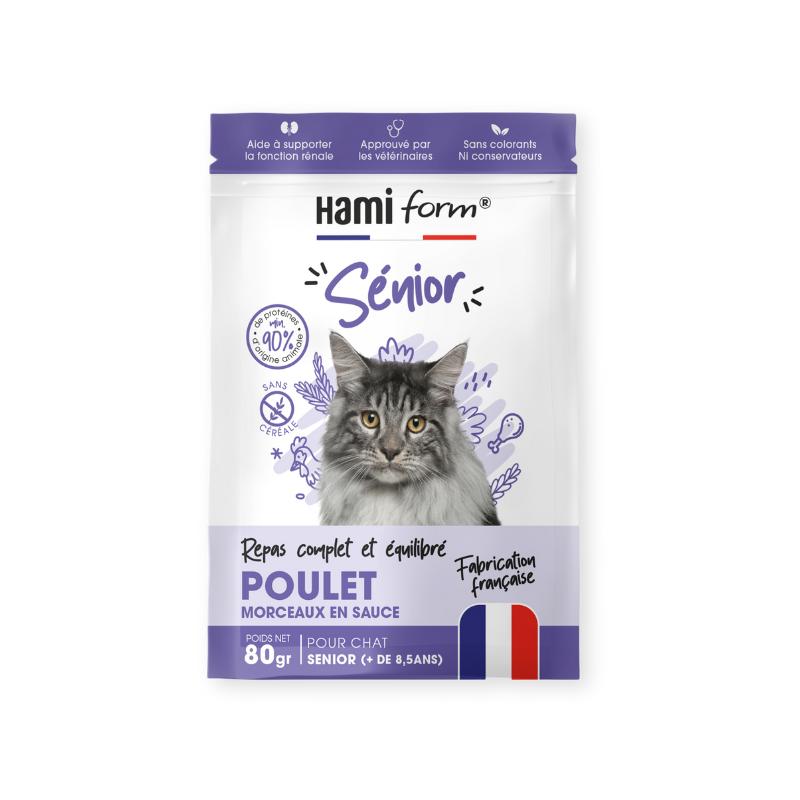 HAMIFORM Pack Repas Complet Poulet Stérilisé Sans Céréales Chat 10x80g