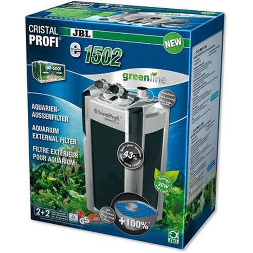 JBL CristalProfi e1502 greenline — Filtre externe aquarium 1400 L/h (jusqu'à 600 L)