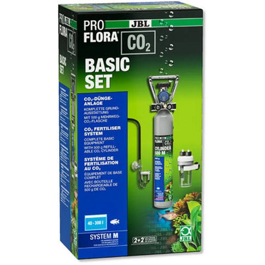 JBL PROFLORA CO2 BASIC M Set — Kit CO₂ aquarium planté (bouteille rechargeable 500g, débutant)