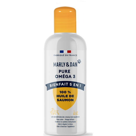 MARLY ET DAN Huile de Saumon pour Chien et Chat 100ml