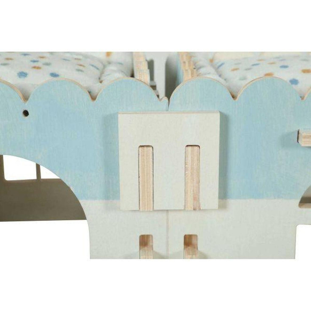 ZOLUX Maison en bois Cosy+ L pour octodon et cochon d'Inde Bleu 21x41x16 cm