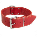 GOOD Collier Large Cuir Gras Rouge 50mm x 60cm