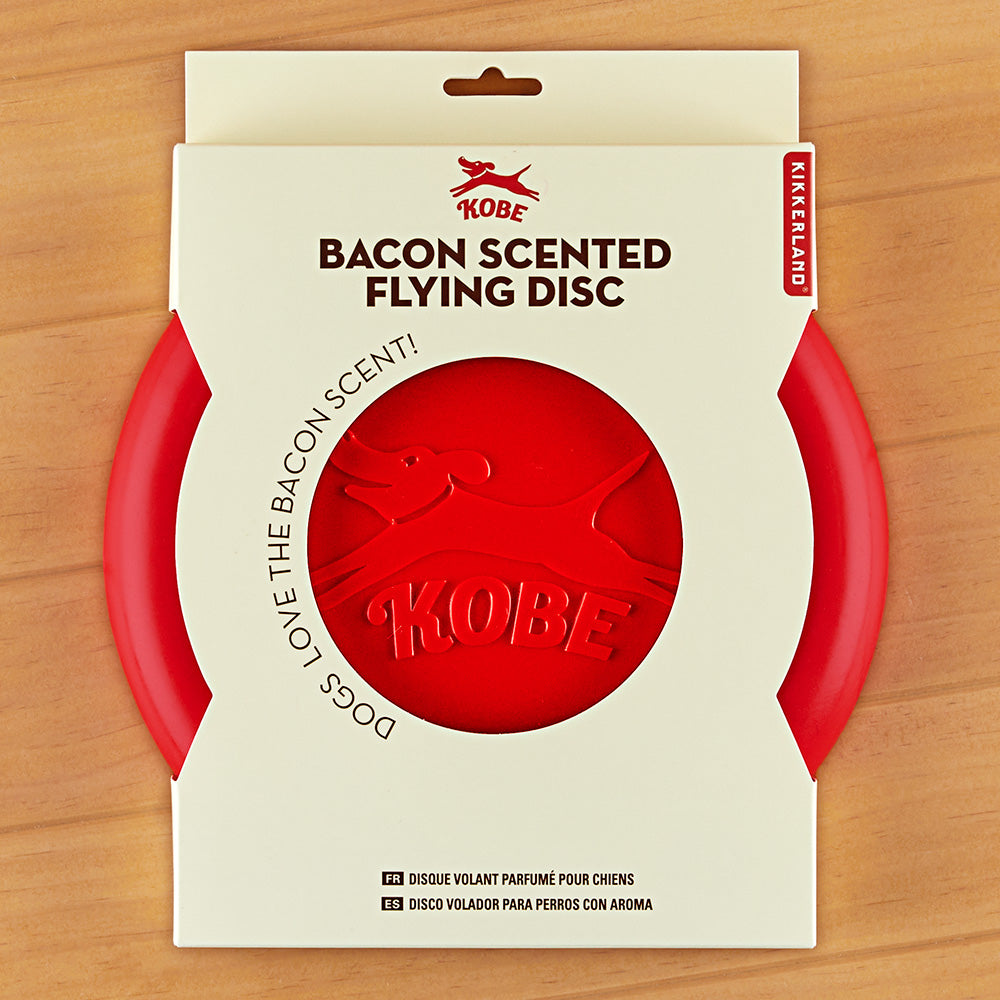 KIKKERLAND Bacon Scented Flying Disc pour Chien Disque Volant Parfumé au Bacon