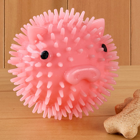 KIKKERLAND Piggy Dog Ball Balle pour Chien Parfumée Bacon Squeak Long 9cm