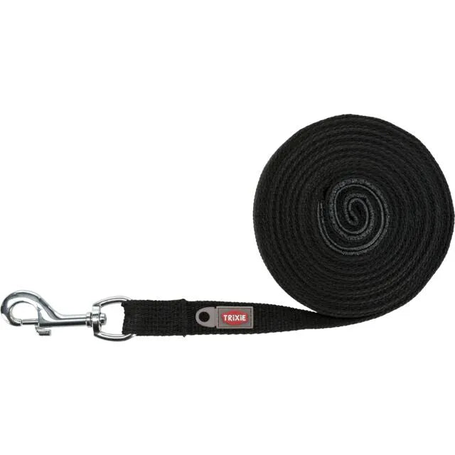 Longe d’Entraînement – Coton 5 m (20 mm, Noir)