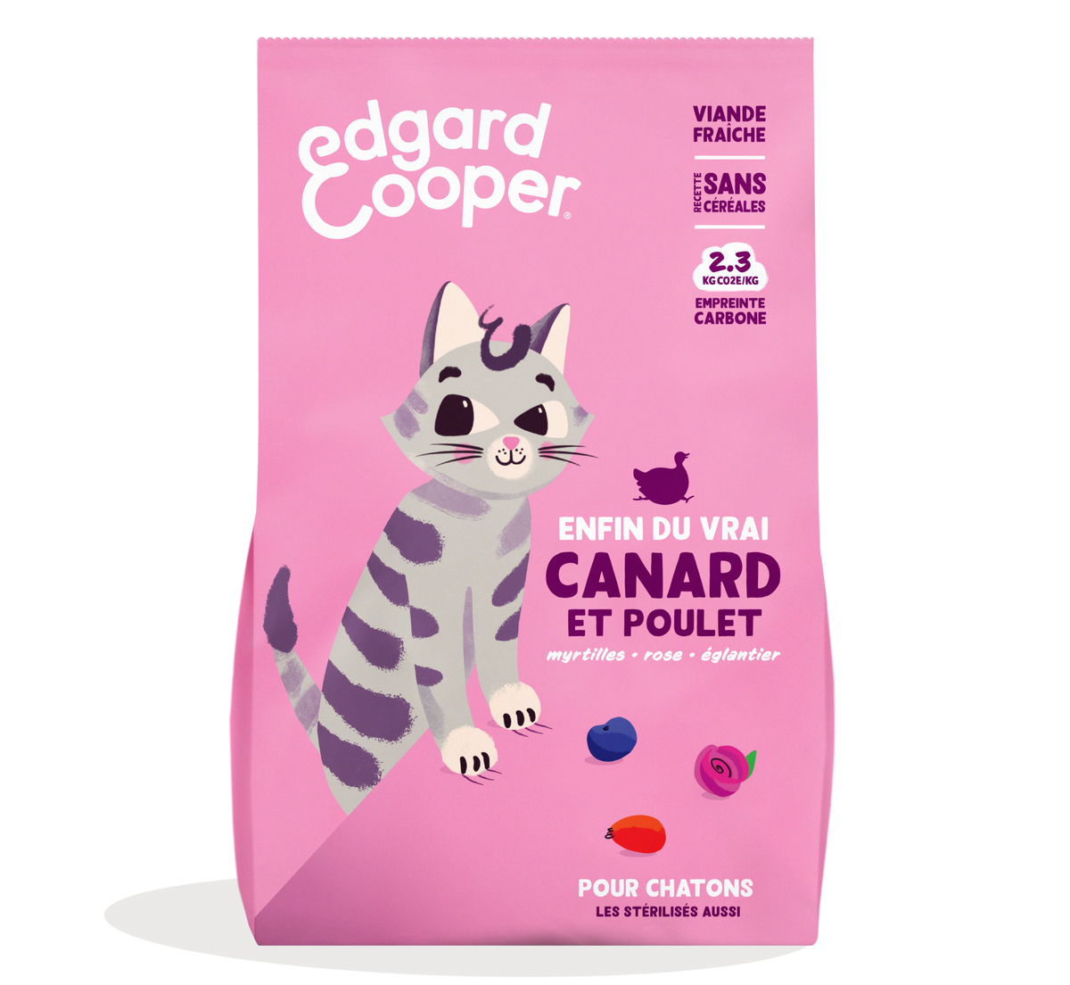 EDGARD & COOPER Croquettes Sans Céréales Chaton Canard & Poulet Frais 2 kg