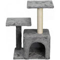 Arbre à Chat Grand Modèle Refuge Intégré Anthracite 40x29x60 cm