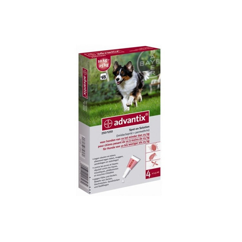 BAYER Advantix Pipettes Antiparasitaires Chien 25-40 kg 4x4ml