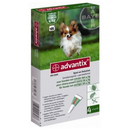 BAYER Advantix Pipettes Antiparasitaires Chien 4-10kg 4 Pipettes