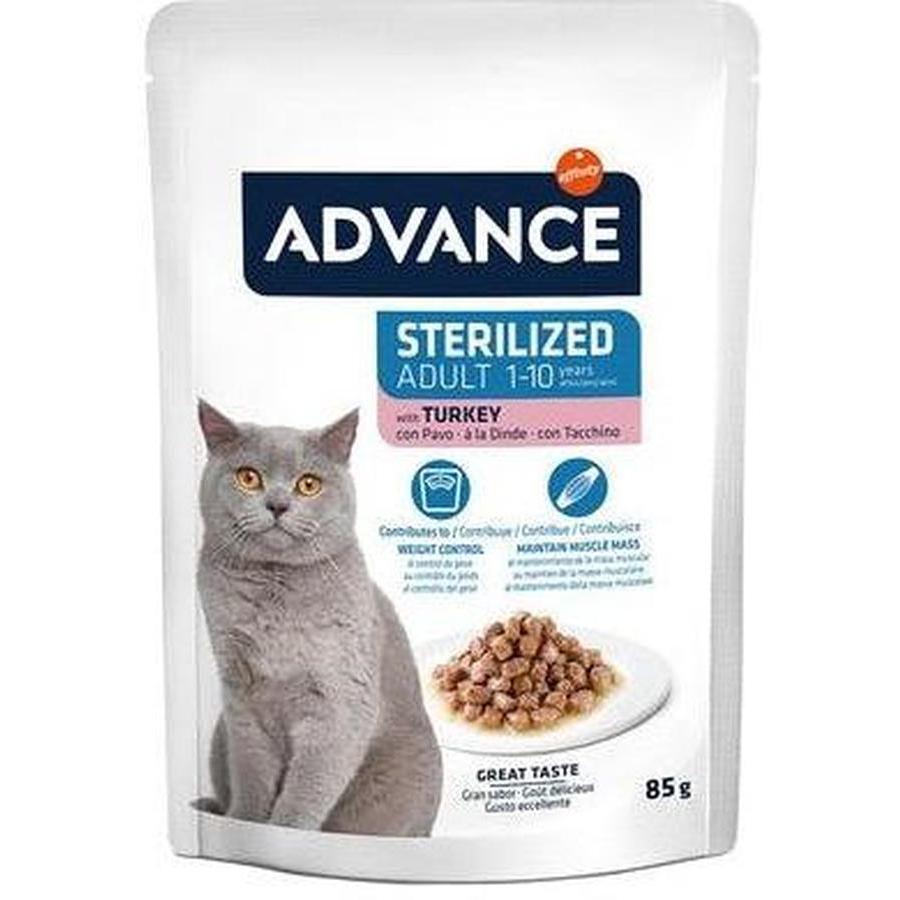 ADVANCE Chat Pochons Stérilisé Dinde 85g