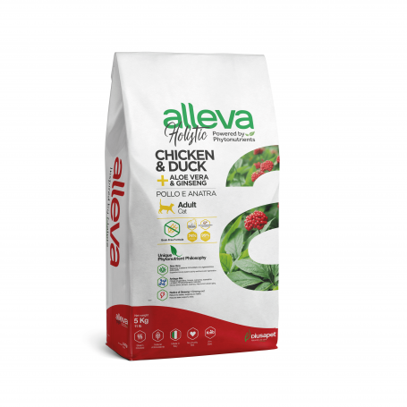 ALLEVA Holistic Hairball Poulet & Canard Sans Céréales Chat Adulte 5kg