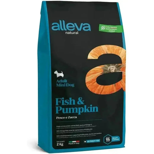 Alleva Natural Poisson & Potiron chien adulte mini 2kg