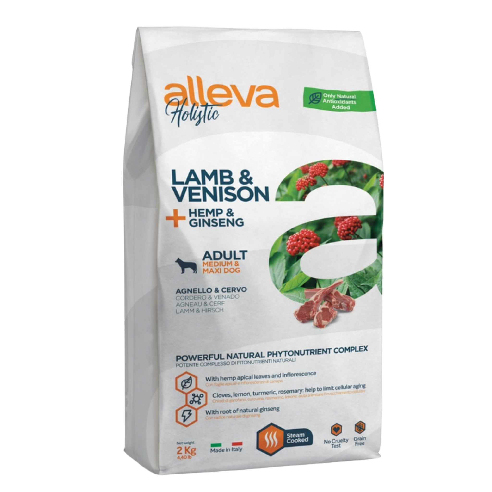 Alleva Holistic Cerf et agneau 12KG Medium/Maxi