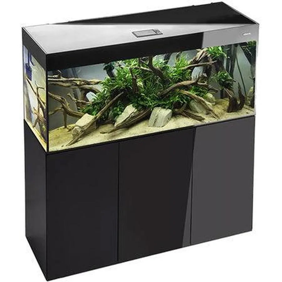 AQUAEL Meuble Glossy 150 Noir Portes Acrylique 150x50x72cm