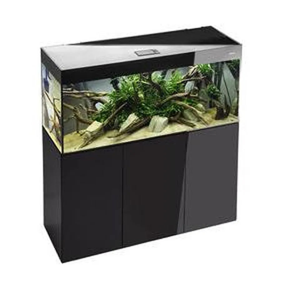 AQUAEL Meuble Glossy 150 Noir Portes Acrylique 150x50x72cm