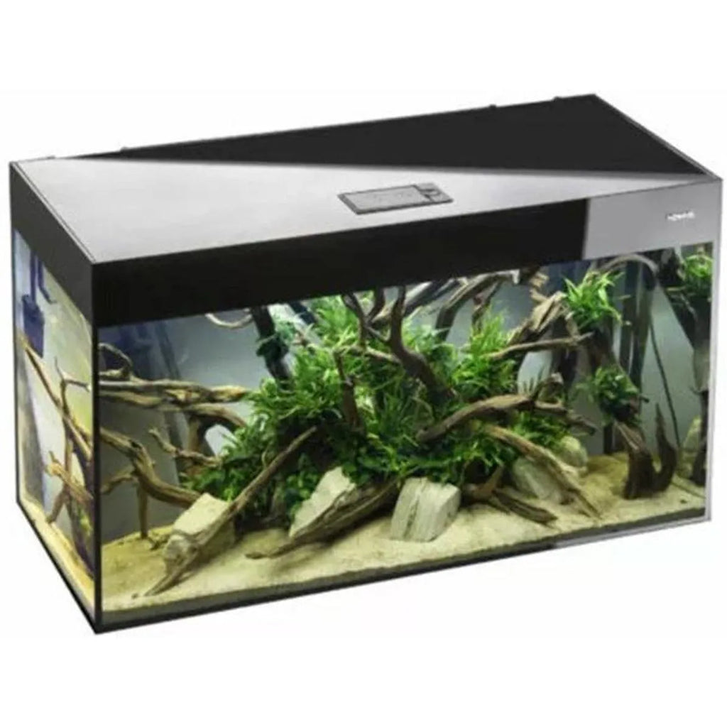 AQUAEL Meuble Glossy 150 Noir Portes Acrylique 150x50x72cm