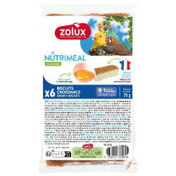 ZOLUX Biscuit Nutrimeal Oiseau Pomme Banane x6