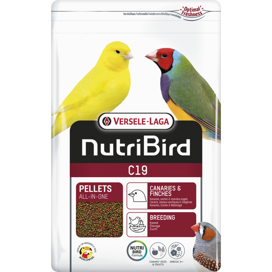 C19 Tropical Granulés extrudés - aliment d'élevage pour canaris, oiseaux exotiques et indigènes 3kg