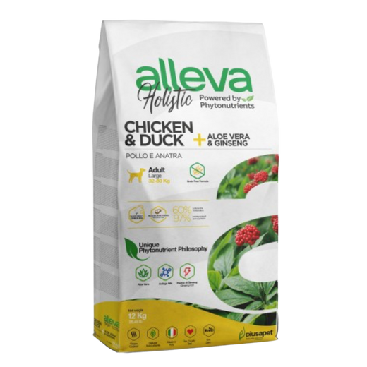 Alleva holistic poulet canard 12KG Maxi