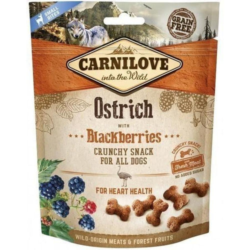 CARNILOVE Crunchy Snack Autruche & Mûres Sans Céréales 200g