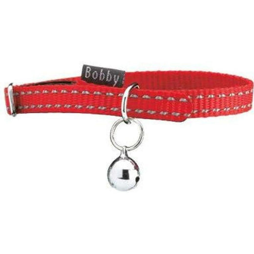 Collier Chat Safe Nylon Réfléchissant Clochette Sécurité Dégagement Rapide 17-26cm Couleur Vive